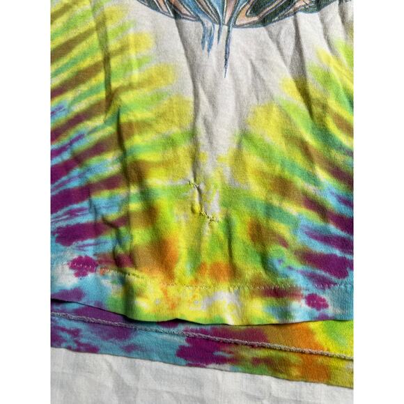 Vintage 80's Woodstock Nation Boot Hanes Size Large 100% Cotton Tie-Dye T-shirt - Picture 3 of 9